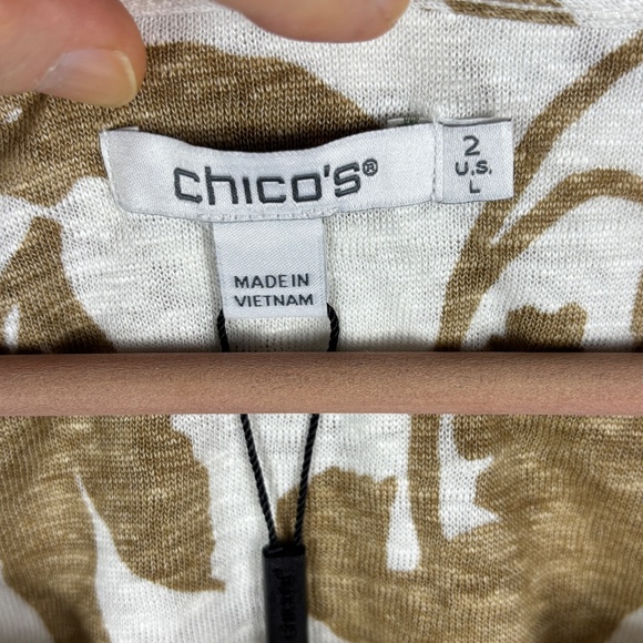 NWT J Crew Women Short Sleeve Linen Knit Tee Shirt Sz L Tan Breathable Beachy - Picture 6 of 10